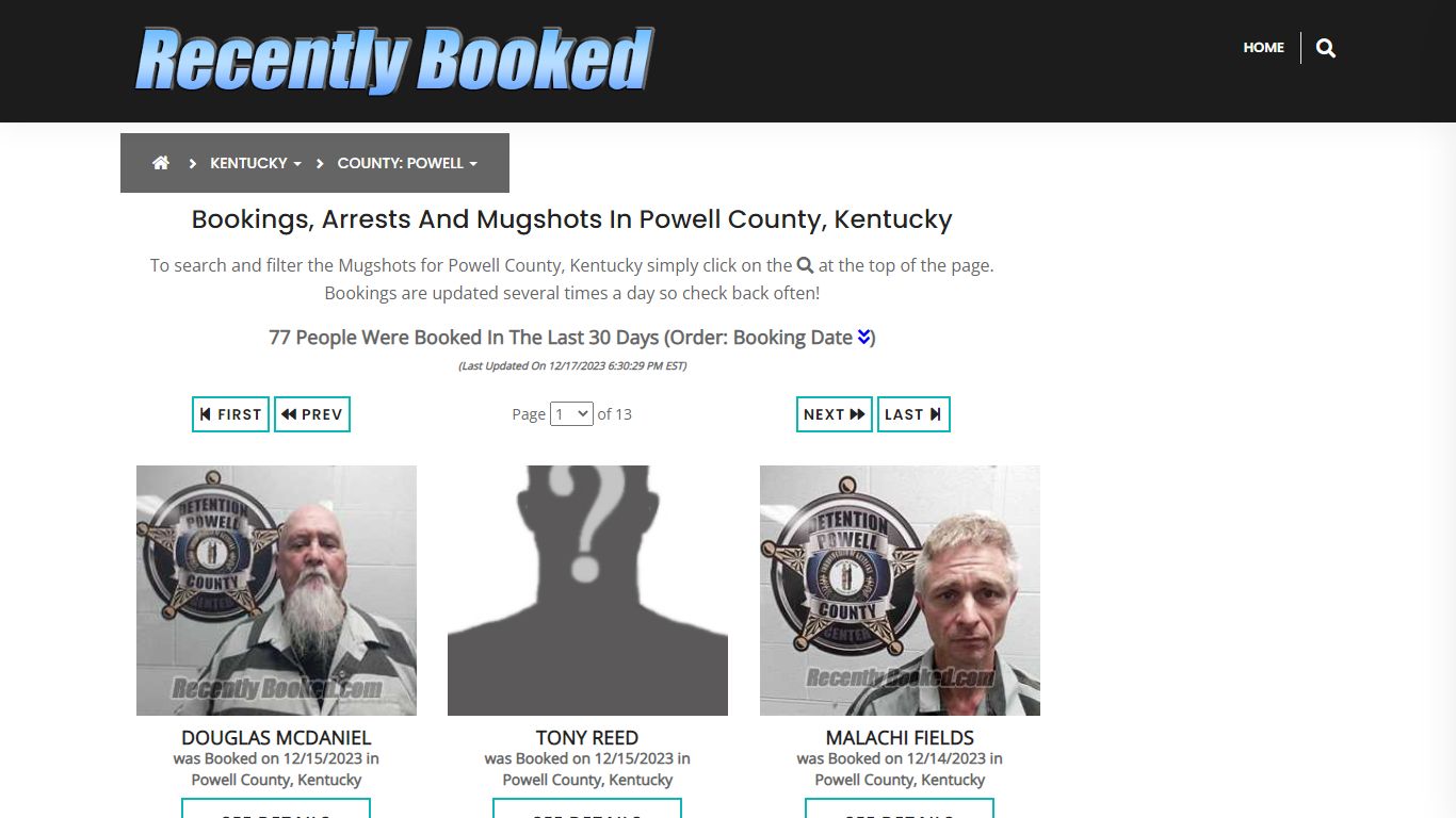 Recent bookings, Arrests, Mugshots in Powell County, Kentucky